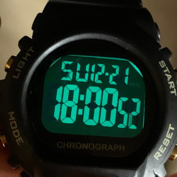 FMD women’s digital watch multifunction black gold tone quartz 38mm running - Picture 4 of 8